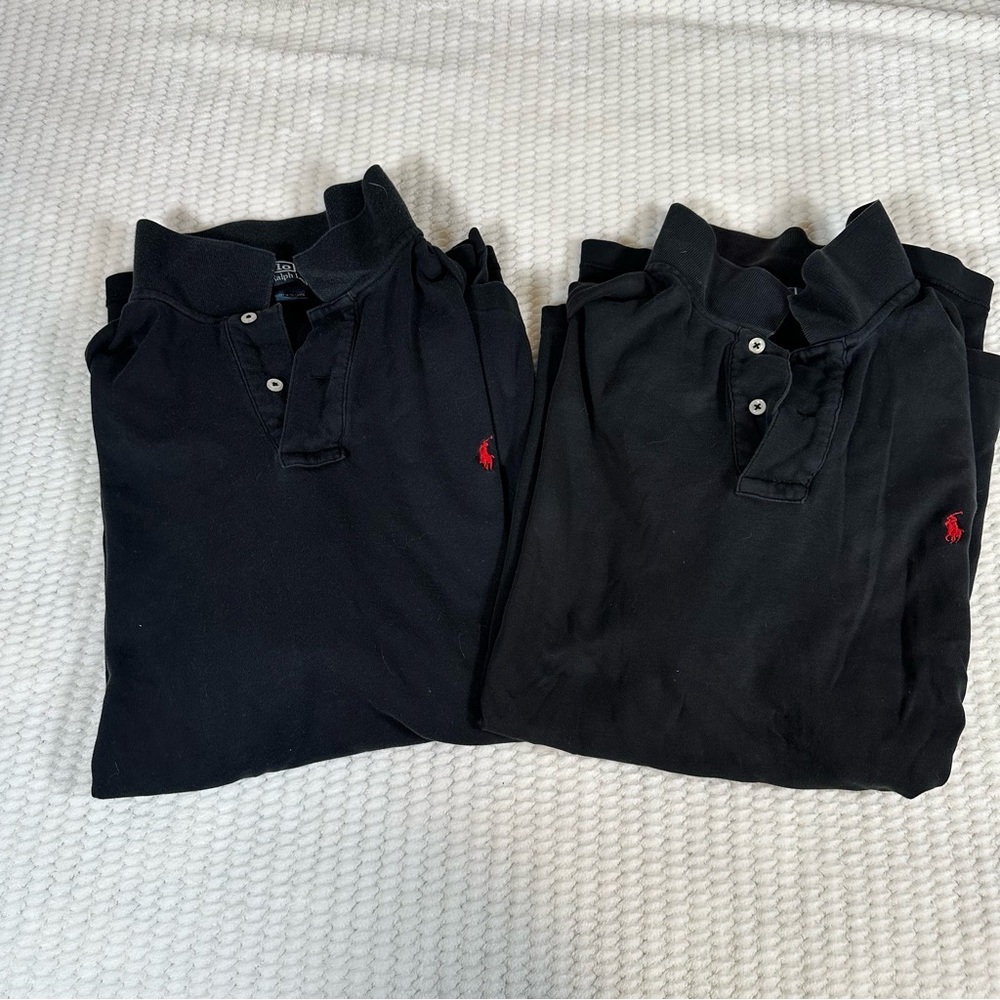 Polo Ralph Lauren Polo Shirt Mens XL Bundle Black Red Pony Golf Preppy Rugby